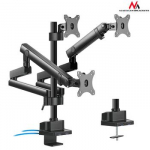 Maclean MC-811 Desk holder 3 LED monitors with 2xUSB3.0 17-27''3x7kg vesa 100x10