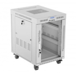 LANBERG free standing rack cabinet 19/15U 600x800 glass door LCD flat pack grey V2