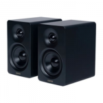Edifier M60 juodos spalvos kompakti&scaron;ki 2.0 garsiakalbiai | Galia: 66W (RMS) | Bluetooth v5.3, USB-C ir AUX jungtys | Kompakti&scaron;kas dizainas su paprastais ir subtiliais kontūrais