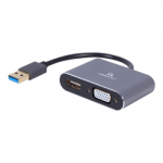 GEMBIRD A-USB3-HDMIVGA-01 USB to HDMI + VGA (atidaryta pakuotė)