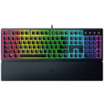 Razer Ornata V3, Mecha-membrane switches, 10 Razer Chroma RGB Lighting Zones, 1000 Hz Ultrapolling, Backlit keys, Soft-touch wrist rest" - German Layout