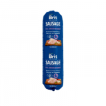 BRIT Premium Sausage Vi&scaron;tiena ir triu&scaron;is - drėgnas ėdalas &scaron;unims - 800g