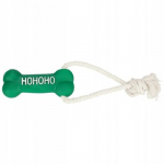PAKA ZWIERZAKA Virvė su kaulu &bdquo;HoHoHo&ldquo; &ndash; žaislas &scaron;unims &ndash; 13 cm