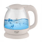 Adler | Kettle | AD 1283C | Electric | 900 W | 1 L | Glass | 360&deg; rotational base | Cream