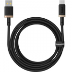 Baseus Dura A tipo USB į C tipo 60 W greitojo įkrovimo kabelis 2 m juodas, Auksinis