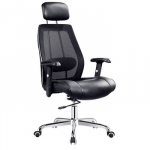 Ecost prekė po grąžinimo, Dirbtinės odos biuro kėdė MUGAVI, su tinkleliu, juoda