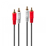 Garso Kabelis - Lindy Premium Stereo RCA 3 m Auksu Padengtas