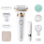 Braun Epilator | SES9-481 Silk &eacute;pil 9 Flex 3D | Operating time (max) 50 min | Number of power levels 2 | Wet and Dry | White/Gold