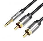 CABLE AUDIO 3.5MM TO 2XRCA/2M BCFBH VENTION