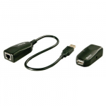 USB Prailginimas - LINDY USB 2.0 Cat.6 Prailginimas, 480Mbps, 50 m, Juodas