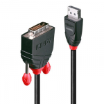 Adapteris - LINDY DisplayPort į DVI-D Adapterio Kabelis, 1920x1200@60Hz, 5 m, Juodas