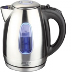 Adler | Kettle | AD 1223 | Standard | 2200 W | 1.7 L | Stainless steel | 360&deg; rotational base | Stainless steel