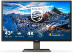 Philips P-line 439P1 LED monitorius su garsiakalbiais ir VA technologija | 42.51 colių | 3840x2160@60Hz, 16:9 | Reakcijos laikas: 4ms (GtG) | Peržiūros kampas: 178&deg;/​178&deg; | Jungtys: HDMI, DisplayPort, USB-C, RJ-45 1Gb LAN | Tilt, height-adjustable, s ...