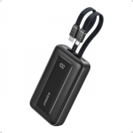 Anker 10000mAh PowerBank | USB-C 30W, Lightning 27W | Built-In USB-C and Lightning Cables | Black