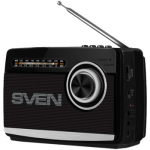 Speaker SVEN SRP-535, black (3W, FM/AM/SW, USB, microSD, flashlight, battery)