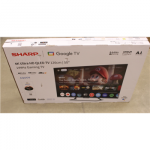SALE OUT. Sharp 50HR7265E 50" (126cm) QLED 144Hz 4K Ultra HD Google TV, Dolby Vision, Dolby Atmos, Central Stand | Sharp 50HR7265E | 50 | Smart TV | Google TV | Black | DAMAGED PACKAGING, SCRATCHED ON THE SCREEN