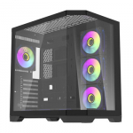 Kompiuterio korpusas - darkFlash Darflash FT418 PRO Midi Tower, 7 aRGB ventiliatoriai, juoda