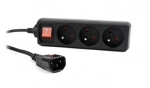 EnerGenie | Power strip, 3 FR sockets, 10 A, C14 plug | EG-PSU3F-01