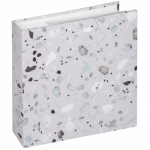 Albumas WALTHER ME-298-3 Terrazzo stone grey 10x15 200, balti lapai | ki&scaron;eninis | klijuotas