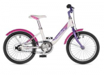 Author Bello 16'' Vaiki&scaron;kas dviratis, Balta/Alyvinė spalva