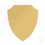 Metalinė plok&scaron;tė skydo formos 562 semi-matte gold 133x168 | 813305