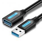 CABLE USB3.0 MALE TO FEMALE/0.5M BLACK CBHBD VENTION