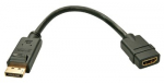 Adapteris - LINDY Display Port 1.2 į HDMI 1.3 Pasyvus Konverteris, 150 mm, Juodas