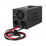 Avarinis maitinimo &scaron;altinis &bdquo;KEMOT PROsinus-1000&ldquo; &ndash; keitiklis su grynu sinusiniu signalu ir įkrovimo funkcija, 12 V, 230 V, 1000 VA/700 W &ndash; juodos spalvos