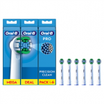Braun Oral-B Precision Clean Pro, 6 vnt., balti - Dantų &scaron;epetėlių antgaliai Prekė - EB20-6