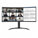 LG WR55QC UltraWide, 34'', QHD, LED VA, 100 Hz, USB-C, lenktas, juodas - Monitorius