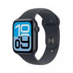 Apple Watch SE 3, 44 mm, GPS, sport band, S/M, juodo aliuminio/juodas - I&scaron;manusis laikrodis