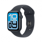 Apple Watch SE 3, 44 mm, GPS + Cellular, sport band, S/M, juodo aliuminio/juodas - I&scaron;manusis laikrodis