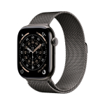 Apple Watch 11, 46 mm, GPS + Cellular, Milanese loop, M/L, titano, juodas - I&scaron;manusis laikrodis
