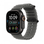 Apple Watch Ultra 4, 49 mm, Ocean Band, juodo titano / skaidriai juodas - I&scaron;manusis laikrodis