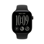Apple Watch 12, 42 mm, GPS+5G, aliumininis, Sport Band, S/M, juodas - I&scaron;manusis laikrodis