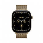 Apple Watch 12, 46 mm, GPS+5G, titano, Gold Milanese Loop, S/M, paauksuoto titano / aukso spalvos - I&scaron;manusis laikrodis