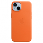 Dėklas Apple iPhone 14 Leather Case with MagSafe, orange Prekė - MPP83ZM/A