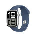 Apple Watch Series 10 GPS + Cellular, 46 mm, sport band, M/L, sidabrinio aliuminio spalvos / mėlynas - I&scaron;manusis laikrodis