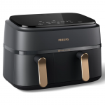 Philips 3000 Series Dual Basket Airfryer, 9 L, 2750 W, juoda - Kar&scaron;to oro gruzdintuvė