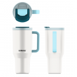 Kambukka Rio Tumbler, 950 ml, Frosty Coconut, balta/mėlyna - Termogertuvė