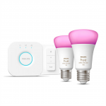 Philips Hue White and Color Starter Kit, E27, 2 vnt., spalvotos - I&scaron;maniųjų lempučių komplektas