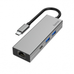 &Scaron;akotuvas Hama USB-C - 2xUSB-A/USB-C/LAN