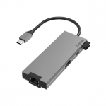 Adapteris Hama USB-C -  2xUSB-A/USB-C/HDMI/LAN Prekė - 00200109