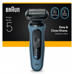 Braun Series 5, Wet & Dry, mėlyna - Beard trimmer