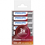 Elementai Philips Power Alkaline AAA, 20vnt. Prekė - LR03P20T/10