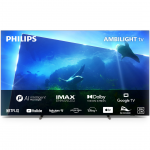 Philips OLED818, 77", OLED, Ultra HD, pastatomas, pilkas - Televizorius
