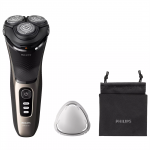 Barzdaskutė Philips Shaver 3000 Series, &scaron;lapias ir sausas skutimas, juoda/aukso Prekė &ndash; S3242/12