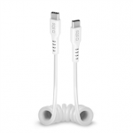 Laidas SBS Charging Data Cable, USB-C - USB-C, white Prekė - TECABLETYPCCS1W