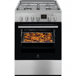 Electrolux Steambake, 58 L, plotis 60 cm, nerūdijančio plieno - Dujinė viryklė su elektrine orkaite