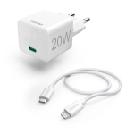 Hama įkroviklis ir Lightning laidas, 20 W, baltas - Įkroviklis